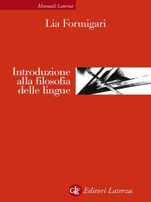 cover image of Introduzione alla filosofia delle lingue